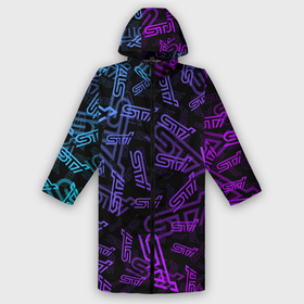 Дождевик унисекс 3D с принтом STI | NEON PATTERN в Ухте,  |  | auto | impreza | neon | patern | pattern | sport | sti | subaru | wrx | авто | автомобиль | автомобильные | бренд | врх | импреза | марка | машины | патерн | паттерн | спорт | сти | субару