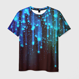 Мужская футболка 3D с принтом Звездопад | Звёздный дождь в Санкт-Петербурге, 100% полиэфир | прямой крой, круглый вырез горловины, длина до линии бедер | астрономия | звезды | космос | маленькие звёздочки | метеорный поток | млечный путь | настоящий звездопад | падает звезда | поток персеиды | светящаяся пыль | совокупность метеоров | созвездие