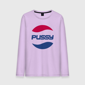 Мужской лонгслив хлопок с принтом Pepsi Pussy в Екатеринбурге, 100% хлопок |  | memes | pepsi | pussy | rofl | логотип | мем | прикол | шутка