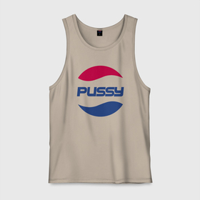Мужская майка хлопок с принтом Pepsi Pussy в Екатеринбурге, 100% хлопок |  | memes | pepsi | pussy | rofl | логотип | мем | прикол | шутка