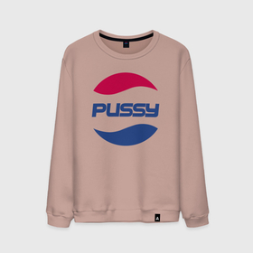 Мужской свитшот хлопок с принтом Pepsi Pussy в Екатеринбурге, 100% хлопок |  | memes | pepsi | pussy | rofl | логотип | мем | прикол | шутка