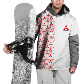 Накидка на куртку 3D с принтом Mitsubishi | Mini logo | Half pattern , 100% полиэстер |  | mitsubishi | motorsport | patern | pattern | sport | митсубиси | митсубиши | мицубиси | патерн | паттерн | спорт