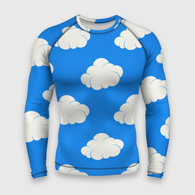 Мужской рашгард 3D с принтом Облака на небе в Тюмени,  |  | 3d | 3д | blue | shirt | sky | куртка | небо | новинка | облака | рюкзак | сильный | синий | толстовка | футболка | худи | яркий
