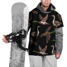 Накидка на куртку 3D с принтом Утки паттерн в Новосибирске, 100% полиэстер |  | Тематика изображения на принте: водоплавающие | гусеобразные | гуси | охота | охотник | паттерн | природа | птицы | селезень | турист | утки