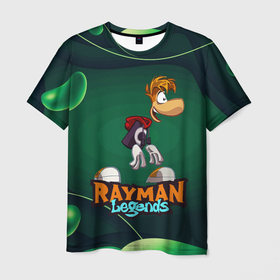 Мужская футболка 3D с принтом Rayman Legends Green , 100% полиэфир | прямой крой, круглый вырез горловины, длина до линии бедер | Тематика изображения на принте: globox | rayman | rayman legends | глобокс | реймен | рэйман | рэймэн | человечек