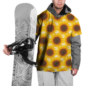 Накидка на куртку 3D с принтом Желтые подсолнухи паттерн в Белгороде, 100% полиэстер |  | желтые | листья | подсолнухи | поле | семена | семечки | солнце