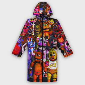 Дождевик унисекс 3D с принтом Fnaf UCN в городе Новоалтайск,  |  | chica | five nights at freddys | five nigts | fnaf | foxy | mangle | ucn | ultimate custom night | мангл | полностью настраиваемая ночь | пять ночей у фредди | фнаф | фокси | фредди | фреди | чика