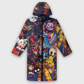 Дождевик унисекс 3D с принтом Cute Fnaf Pattern в городе Новоалтайск,  |  | chica | five nights at freddys | five nigts | fnaf | foxy | mangle | ucn | ultimate custom night | мангл | полностью настраиваемая ночь | пять ночей у фредди | фнаф | фокси | фредди | фреди | чика
