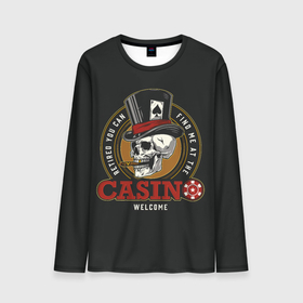 Мужской лонгслив 3D с принтом CASINO   (Казино) в Кировске, 100% полиэстер | длинные рукава, круглый вырез горловины, полуприлегающий силуэт | 777 | cards | casino | chips | flash | fortune | game | jackpot | joker | luck | omaha | poker | roulette | straight | texas holdem | азарт | деньги | джекпот | джокер | игра | казино | карты | куш | лас вегас | масти | омаха | покер | рулетка | стрит | т