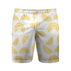 Мужские шорты спортивные с принтом Дольки лимона в Тюмени,  |  | вкусно | вкусняшка | внусный | дольки | еда | желтый | лимон | лимончик | лимоны | паттерн | фрукт | фрукты