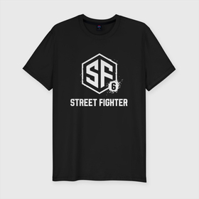 Мужская футболка хлопок Slim с принтом Street Fighter 6 в Тюмени, 92% хлопок, 8% лайкра | приталенный силуэт, круглый вырез ворота, длина до линии бедра, короткий рукав | fighting | game | games | street fighter | игра | игры | стрит файтер | уличный боец
