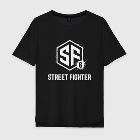 Мужская футболка хлопок Oversize с принтом Street Fighter 6 в Тюмени, 100% хлопок | свободный крой, круглый ворот, “спинка” длиннее передней части | fighting | game | games | street fighter | игра | игры | стрит файтер | уличный боец