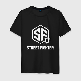 Мужская футболка хлопок с принтом Street Fighter 6 , 100% хлопок | прямой крой, круглый вырез горловины, длина до линии бедер, слегка спущенное плечо. | fighting | game | games | street fighter | игра | игры | стрит файтер | уличный боец