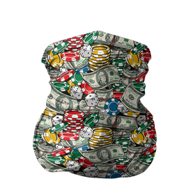 Бандана-труба 3D с принтом Деньги (Казино) в Санкт-Петербурге, 100% полиэстер, ткань с особыми свойствами — Activecool | плотность 150‒180 г/м2; хорошо тянется, но сохраняет форму | 777 | cards | casino | chips | flash | fortune | game | jackpot | joker | luck | omaha | poker | roulette | straight | texas holdem | азарт | деньги | джекпот | джокер | доллары | игра | казино | карты | кубики | куш | лас вегас | масти | омаха | покер | 