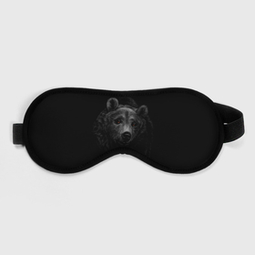 Маска для сна 3D с принтом голова хищного медведя в Курске, внешний слой — 100% полиэфир, внутренний слой — 100% хлопок, между ними — поролон |  | голова медведя | косолапый | лесной житель | медведь | хищник