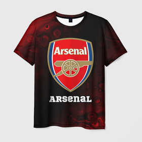 Мужская футболка 3D с принтом АРСЕНАЛ | Arsenal   Разводы в Тюмени, 100% полиэфир | прямой крой, круглый вырез горловины, длина до линии бедер | arsenal | club | footbal | logo | арсенал | знак | клуб | логотип | логотипы | разводы | символ | символы | форма | футбол | футбольная | футбольный