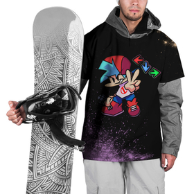 Накидка на куртку 3D с принтом ФНФ   ПАРЕНЬ + Арт в Тюмени, 100% полиэстер |  | fnf | friday | funkin | game | games | night | краска | краски | лого | найт | парень | персонаж | персонажи | символ | фанкин | фнф | фрайдей