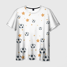 Мужская футболка 3D с принтом Футбол это круто в Белгороде, 100% полиэфир | прямой крой, круглый вырез горловины, длина до линии бедер | звезда | звезды | круто | любители спорта | матч | мяч | спорт | футбол | чемпионат