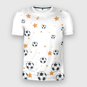 Мужская футболка 3D Slim с принтом Футбол это круто в Екатеринбурге, 100% полиэстер с улучшенными характеристиками | приталенный силуэт, круглая горловина, широкие плечи, сужается к линии бедра | звезда | звезды | круто | любители спорта | матч | мяч | спорт | футбол | чемпионат