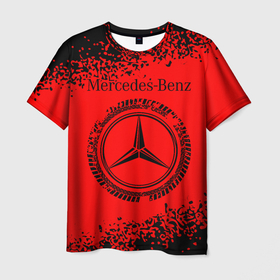 Мужская футболка 3D с принтом МЕРСЕДЕС | Краска в Екатеринбурге, 100% полиэфир | прямой крой, круглый вырез горловины, длина до линии бедер | Тематика изображения на принте: amg | auto | bens | benz | logo | merc | mercedes | mersedes | moto | star | vthctltc | авто | амг | бенц | звезда | класс | краска | лого | логотип | мерин | мерс | мерседес | мото | символ | символы | спрей | ьуксувуы