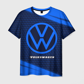 Мужская футболка 3D с принтом VOLKSWAGEN | Volkswagen + Абстракция , 100% полиэфир | прямой крой, круглый вырез горловины, длина до линии бедер | auto | logo | moto | symbol | volkswagen | авто | автомобиль | гонки | знак | линии | лого | логотип | логотипы | марка | машина | мото | символ | символы | фольксваген