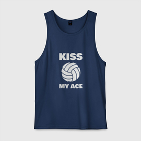 Мужская майка хлопок с принтом Kiss   My Ace в Петрозаводске, 100% хлопок |  | ball | beach | game | love | sport | volley | volleyball | волейбол | волейболист | волейболистка | гол | игра | игрок | любовь | мяч | площадка | пляж | пляжный | победа | сетка | спорт | тренер | чемпион