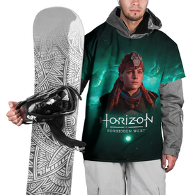 Накидка на куртку 3D с принтом Aloy   Элой (Horizon Forbidden West) , 100% полиэстер |  | aloy | horizon | horizon forbidden west | horizon zero dawn | харайзон | хорайзон | элой