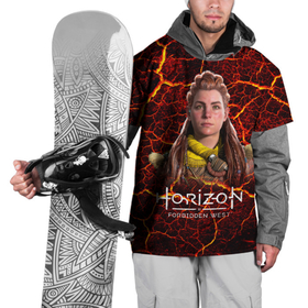 Накидка на куртку 3D с принтом Horizon Forbidden West | Элой , 100% полиэстер |  | Тематика изображения на принте: aloy | horizon | horizon forbidden west | horizon zero dawn | харайзон | хорайзон | элой