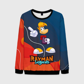 Мужской свитшот 3D с принтом Rayman Legends kid в Белгороде, 100% полиэстер с мягким внутренним слоем | круглый вырез горловины, мягкая резинка на манжетах и поясе, свободная посадка по фигуре | globox | rayman | rayman legends | глобокс | реймен | рэйман | рэймэн | человечек