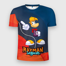 Мужская футболка 3D Slim с принтом Rayman Legends kid в Белгороде, 100% полиэстер с улучшенными характеристиками | приталенный силуэт, круглая горловина, широкие плечи, сужается к линии бедра | globox | rayman | rayman legends | глобокс | реймен | рэйман | рэймэн | человечек