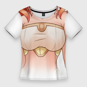 Женская футболка 3D Slim с принтом Тело как у девушки из аниме в Петрозаводске,  |  | аниме | девушка | идеальная фигура | косплей | красивое | персонаж | рыжая | тело