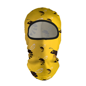 Балаклава 3D с принтом ПЧЕЛЫ | ПАТТЕРН в Новосибирске, 100% полиэстер, ткань с особыми свойствами — Activecool | плотность 150–180 г/м2; хорошо тянется, но при этом сохраняет форму. Закрывает шею, вокруг отверстия для глаз кайма. Единый размер | bees | insects | wasps | насекомые | оса | осы | полосатая | полосатый | пчела | пчелы
