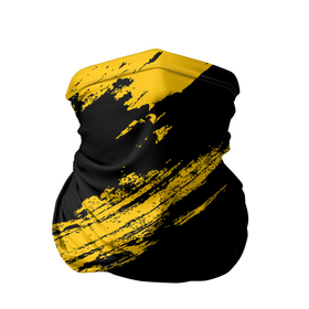Бандана-труба 3D с принтом BLACK AND YELLOW GRUNGE | ГРАНЖ , 100% полиэстер, ткань с особыми свойствами — Activecool | плотность 150‒180 г/м2; хорошо тянется, но сохраняет форму | Тематика изображения на принте: abstract | black and yellow grunge | grunge | texture | абстракция | грандж | гранж | текстура