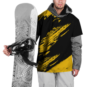 Накидка на куртку 3D с принтом BLACK AND YELLOW GRUNGE | ГРАНЖ в Курске, 100% полиэстер |  | abstract | black and yellow grunge | grunge | texture | абстракция | грандж | гранж | текстура