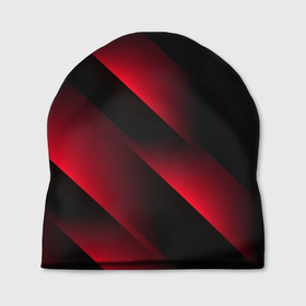 Шапка 3D с принтом Red Fade | 3D (Красный градиент) в Петрозаводске, 100% полиэстер | универсальный размер, печать по всей поверхности изделия | 0x000000123 | 3d | fade | абстрактный рисунок | градиент | заливка | линии | неон | полосы | текстиль | текстура