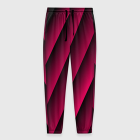 Мужские брюки 3D с принтом Red Stripe | 3D (Красные полосы) в Екатеринбурге, 100% полиэстер | манжеты по низу, эластичный пояс регулируется шнурком, по бокам два кармана без застежек, внутренняя часть кармана из мелкой сетки | 0x000000123 | 3d | fade | абстрактный рисунок | градиент | заливка | линии | неон | полосы | текстиль | текстура