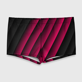 Мужские купальные плавки 3D с принтом Red Stripe | 3D (Красные полосы) в Белгороде, Полиэстер 85%, Спандекс 15% |  | Тематика изображения на принте: 0x000000123 | 3d | fade | абстрактный рисунок | градиент | заливка | линии | неон | полосы | текстиль | текстура