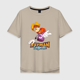 Мужская футболка хлопок Oversize с принтом Rayman | Legends в Тюмени, 100% хлопок | свободный крой, круглый ворот, “спинка” длиннее передней части | globox | rayman | rayman legends | глобокс | реймен | рэйман | рэймэн | человечек