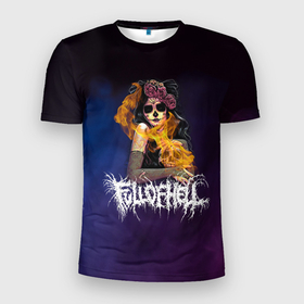 Мужская футболка 3D Slim с принтом FULLOFHELL в Тюмени, 100% полиэстер с улучшенными характеристиками | приталенный силуэт, круглая горловина, широкие плечи, сужается к линии бедра | angel | black | demon | fashion | fire | flame | flowers | for girl | girl | halloween | hell | new | rose | skull | top | trend | witch | ад | ангел | ведьма | девушка | демон | для девушки | модные | новинки | огонь | пламя | роза | топ | тренд | хэллоу