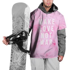 Накидка на куртку 3D с принтом Make love not var , 100% полиэстер |  | love | make | make love not var | not | var | война | делайте любовь | мех | нежно розовый | нет войне | розовый