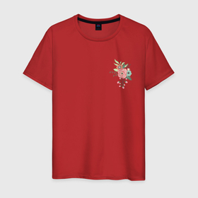 Мужская футболка хлопок с принтом Весенний букет в Кировске, 100% хлопок | прямой крой, круглый вырез горловины, длина до линии бедер, слегка спущенное плечо. | букет | бутоны | весна | роза | цветы
