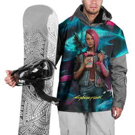 Накидка на куртку 3D с принтом Cyberpunk Ви в Тюмени, 100% полиэстер |  | 2077 | cyberpunk | cyberpunk 2077 | vi | ви | кибер | киберпанк | панк