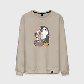 Мужской свитшот хлопок с принтом Pinguin Ramen , 100% хлопок |  | Тематика изображения на принте: anime | bowl | kawaii | аниме | вкусный | еда | китайский | корейский | лапша | милый | мимими | пингвин | рамен | японский