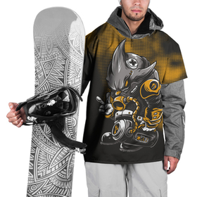 Накидка на куртку 3D с принтом Акула монстр в Кировске, 100% полиэстер |  | Тематика изображения на принте: акула | граффити | монстр | существо