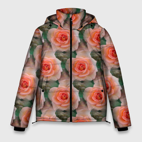 Мужская зимняя куртка 3D с принтом нежные розы паттерн в Тюмени, верх — 100% полиэстер; подкладка — 100% полиэстер; утеплитель — 100% полиэстер | длина ниже бедра, свободный силуэт Оверсайз. Есть воротник-стойка, отстегивающийся капюшон и ветрозащитная планка. 

Боковые карманы с листочкой на кнопках и внутренний карман на молнии. | паттерн | роза | розовые розы | розы | цветы