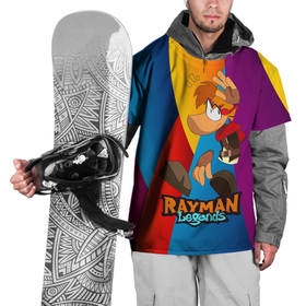Накидка на куртку 3D с принтом Rayman Радужный фон в Санкт-Петербурге, 100% полиэстер |  | globox | rayman | rayman legends | глобокс | реймен | рэйман | рэймэн | человечек