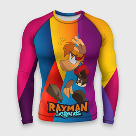 Мужской рашгард 3D с принтом Rayman Радужный фон в Тюмени,  |  | globox | rayman | rayman legends | глобокс | реймен | рэйман | рэймэн | человечек