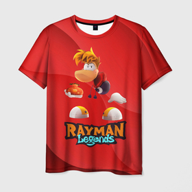 Мужская футболка 3D с принтом Rayman Red Legends в Белгороде, 100% полиэфир | прямой крой, круглый вырез горловины, длина до линии бедер | globox | rayman | rayman legends | глобокс | реймен | рэйман | рэймэн | человечек