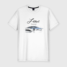 Мужская футболка хлопок Slim с принтом Lexus   Concept , 92% хлопок, 8% лайкра | приталенный силуэт, круглый вырез ворота, длина до линии бедра, короткий рукав | car | concept | lexus | prestige | автомобиль | лексус | престиж