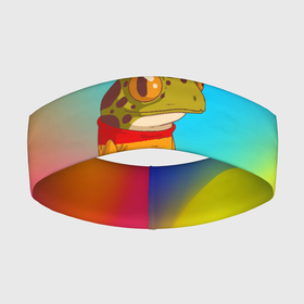 Повязка на голову 3D с принтом Радужная лягушка | Rainbow Frog в Санкт-Петербурге,  |  | rainbow frog | бесхвостые | голиаф | древесница | земноводное | квакуша | квакушка | квакша | лиопельма | лягва | лягуха | лягушач | лягушечка | лягушка | лягушкаквакушка | лягушки | нототрема | пипа